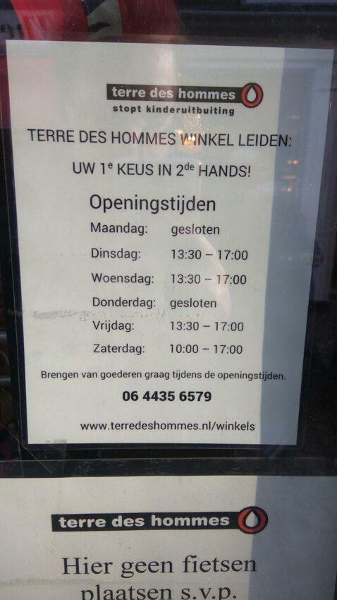 Kringloop Terre Des Hommes Winkel Leiden Leiden Online